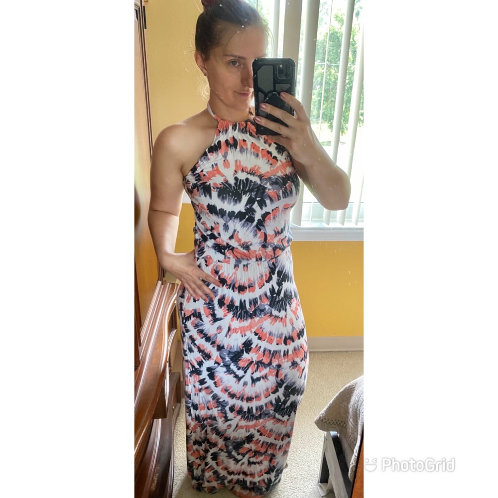 5/48 Halter neck summer long maxi dress
